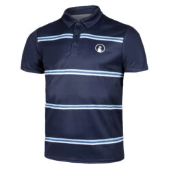 Ocean AOP Stripe Tournament Polo Men - Blue
