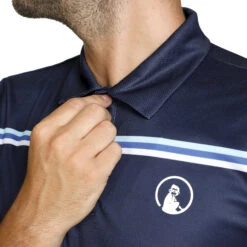 Ocean AOP Stripe Tournament Polo Men - Blue -Muse Style Shop 00191000 18