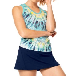 Mesh Inline Skirt Women - Dark Blue, White -Muse Style Shop 00285000 13