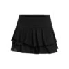 Wavy Pleat Tier Skirt Women - Black