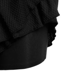 Wavy Pleat Tier Skirt Women - Black -Muse Style Shop 00620000 10