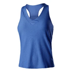 Wavy V-Neck With Bra Tank Top Women - Blue