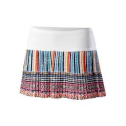 Borderline Pleated Skirt Girls - White, Multicoloured