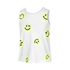 Smiles For Miles Tie Back Tank Top Girls - White, Multicoloured