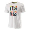 Wilson Stacked Tech T-Shirt Men - White, Multicoloured