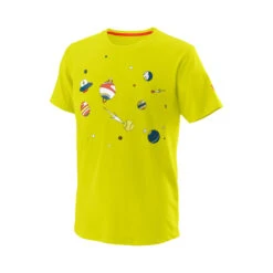 Wilson Planetary Tech T-Shirt Boys - Yellow, Multicoloured