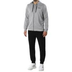 ADIDAS Linear French Terry Tracksuit Men - Lightgrey, Black