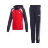 ADIDAS Hooded Tracksuit Girls - Red, Dark Blue