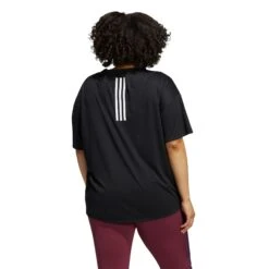 ADIDAS 3-Stripes Plus Size T-Shirt Women - Black, White -Muse Style Shop 15570000 13
