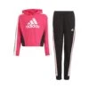ADIDAS Hooded Crop Tracksuit Girls - Pink, Black