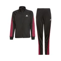 ADIDAS Team PC Tracksuit Girls - Black, Berry