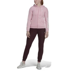 ADIDAS Linear French Terry Tracksuit Women - Pink, Black -Muse Style Shop 17296000 15