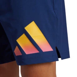 ADIDAS Train Icons 3-Stripes Training 9in Shorts Men - Blue, Orange -Muse Style Shop 17996000 16