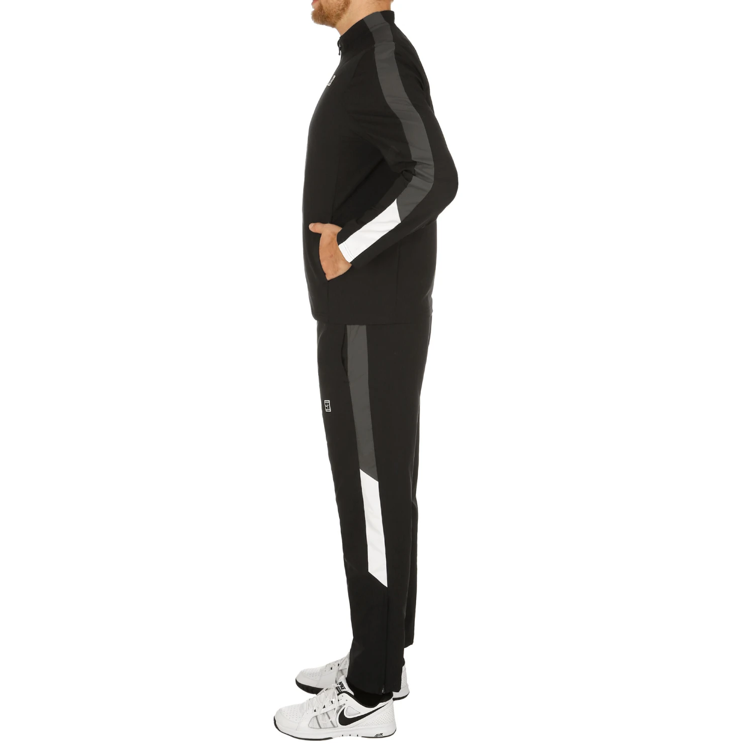 Nike Court Woven Warm Up Tracksuit Men - Black, Dark Grey 4 Nike Court Woven Warm Up Tracksuit Men - Black, Dark Grey - Image 4