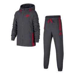 Nike Sportswear Tracksuit Boys - Dark Grey, Red