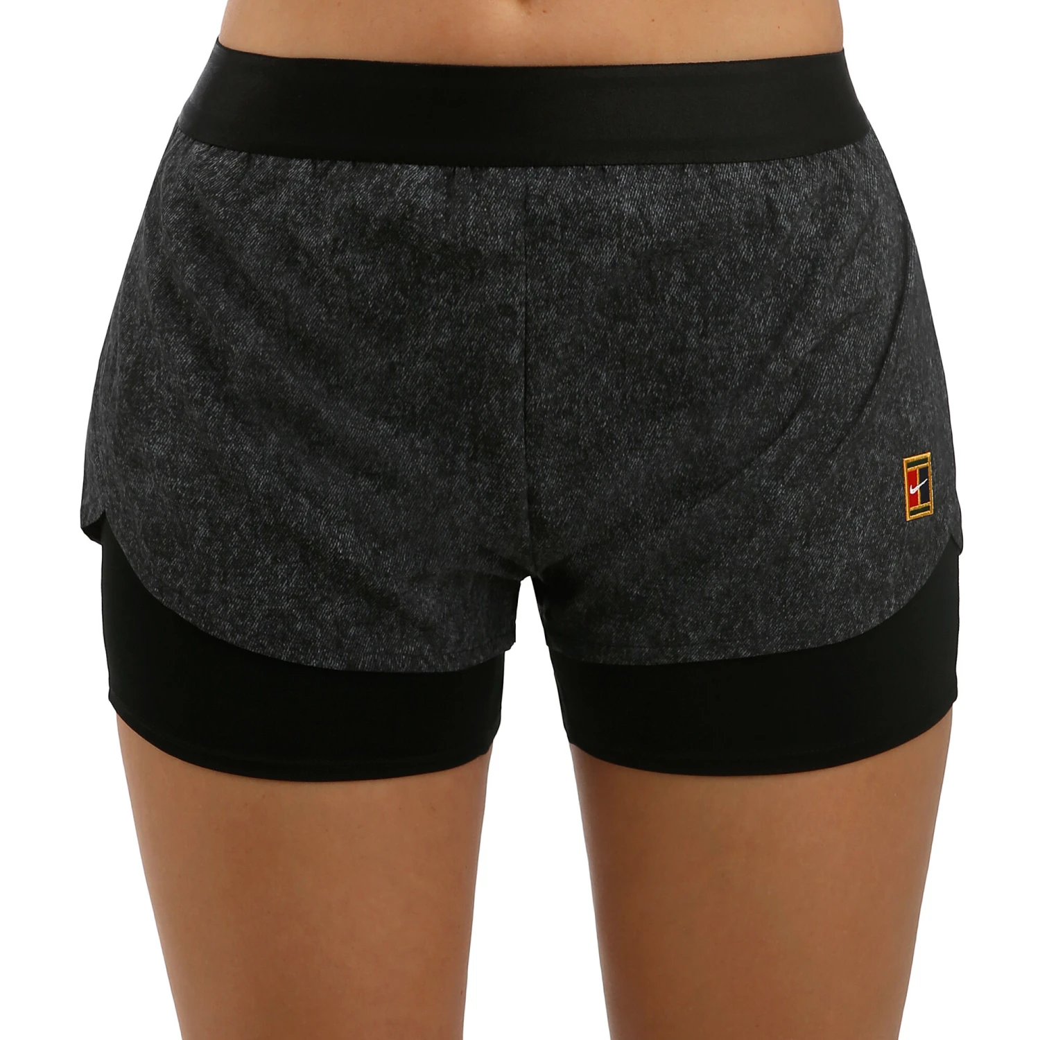 Nike Court Dri-FIT Printed Shorts Women - Black, White 1 Nike Court Dri-FIT Printed Shorts Women - Black, White