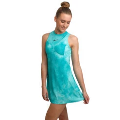 Nike Court Dri-FIT Maria Printed Dress Women - Turquoise, Dark Grey -Muse Style Shop 48464000 24