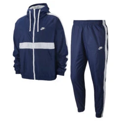 Nike Sportswear Woven Hooded Tracksuit Men - Dark Blue, White -Muse Style Shop 49471000 000