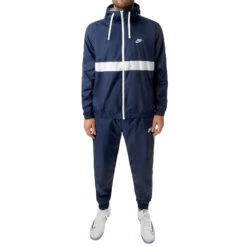 Nike Sportswear Woven Hooded Tracksuit Men - Dark Blue, White