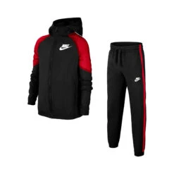 Nike Sportswear Woven Tracksuit Boys - Black, Red