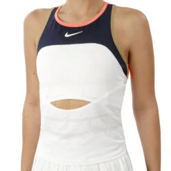 Nike Court Slam MB Tank Top Women - White, Dark Blue