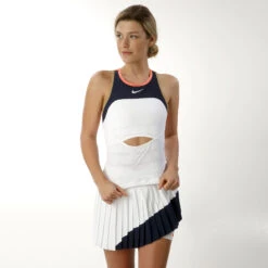 Nike Court Slam MB Tank Top Women - White, Dark Blue 12 Nike Court Slam MB Tank Top Women - White, Dark Blue -Muse Style Shop 51839000 24
