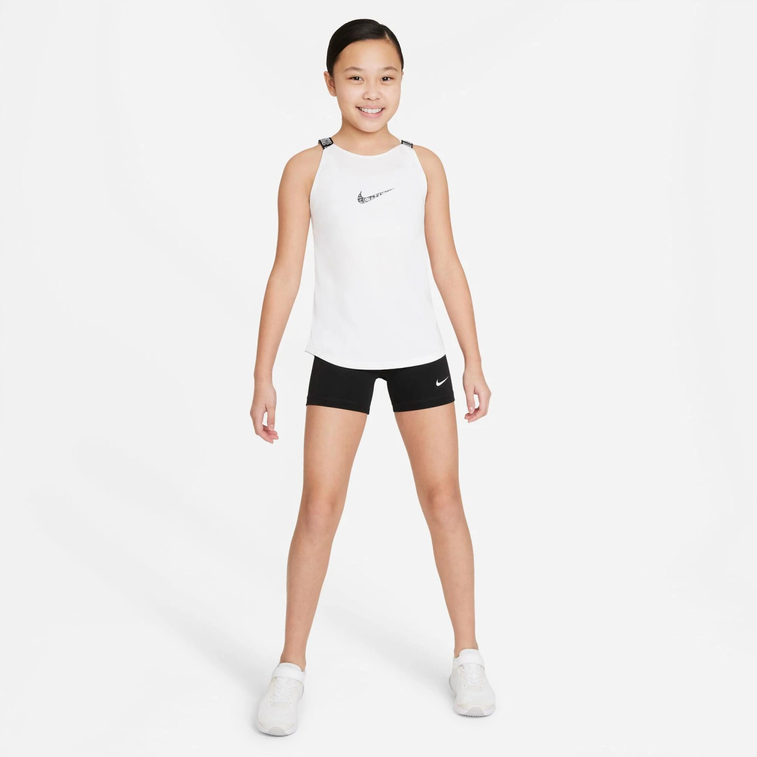 Nike Dri-Fit Elastika Tank Top Girls - White, Black 4 Nike Dri-Fit Elastika Tank Top Girls - White, Black - Image 4