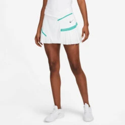 Nike Court Dri-Fit Skirt Women - White, Turquoise -Muse Style Shop 55106000 10