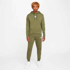 Nike Sportswear Sport Essentials Fleece Tracksuit Men - Olive, White -Muse Style Shop 55233000 15