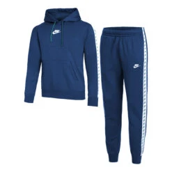 Nike Sportswear Sport Essentials Fleece Tracksuit Men - Dark Blue, White