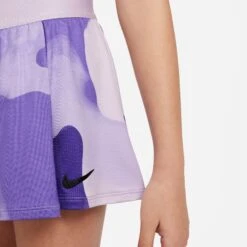 Nike Court Victory Dri-Fit Flouncy Printed Skirt Girls - Violet, White -Muse Style Shop 56093000 15