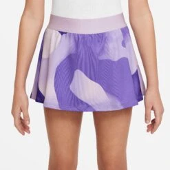 Nike Court Victory Dri-Fit Flouncy Printed Skirt Girls - Violet, White -Muse Style Shop 56093000 16