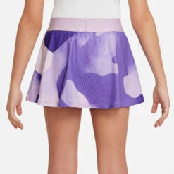 Nike Court Victory Dri-Fit Flouncy Printed Skirt Girls - Violet, White -Muse Style Shop 56093000 17