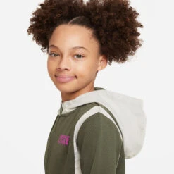 Nike New Sportswear Woven Ovly Tracksuit Boys - Olive, Cream -Muse Style Shop 56808000 17