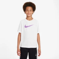 Nike Dri-Fit Graphic T-Shirt Boys - White, Lilac -Muse Style Shop 56825000 13
