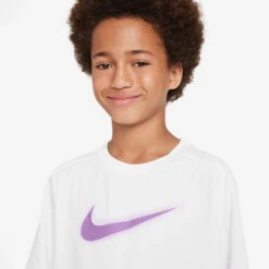Nike Dri-Fit Graphic T-Shirt Boys - White, Lilac -Muse Style Shop 56825000 16